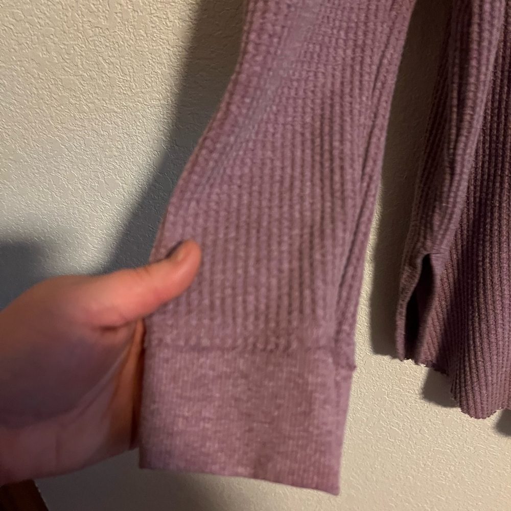 Purple Terra & Sky Waffle Shirt Size 14Wide - Picture 3 of 9